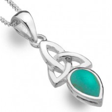 CELTIC TRINITY KNOT  PENDANT TURQUOISE